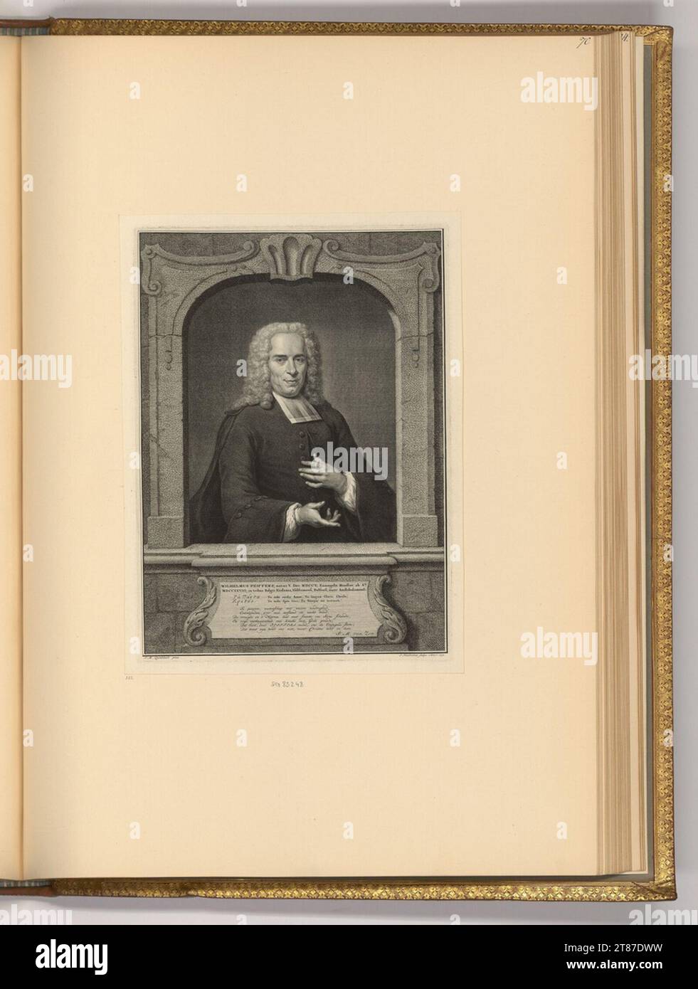 Jacob Houbraken Engraver Portrait Wilhelmus Pfeiffers Copper Jacob Houbraken Engraver Portrait Wilhelmus Pfeiffers Copper