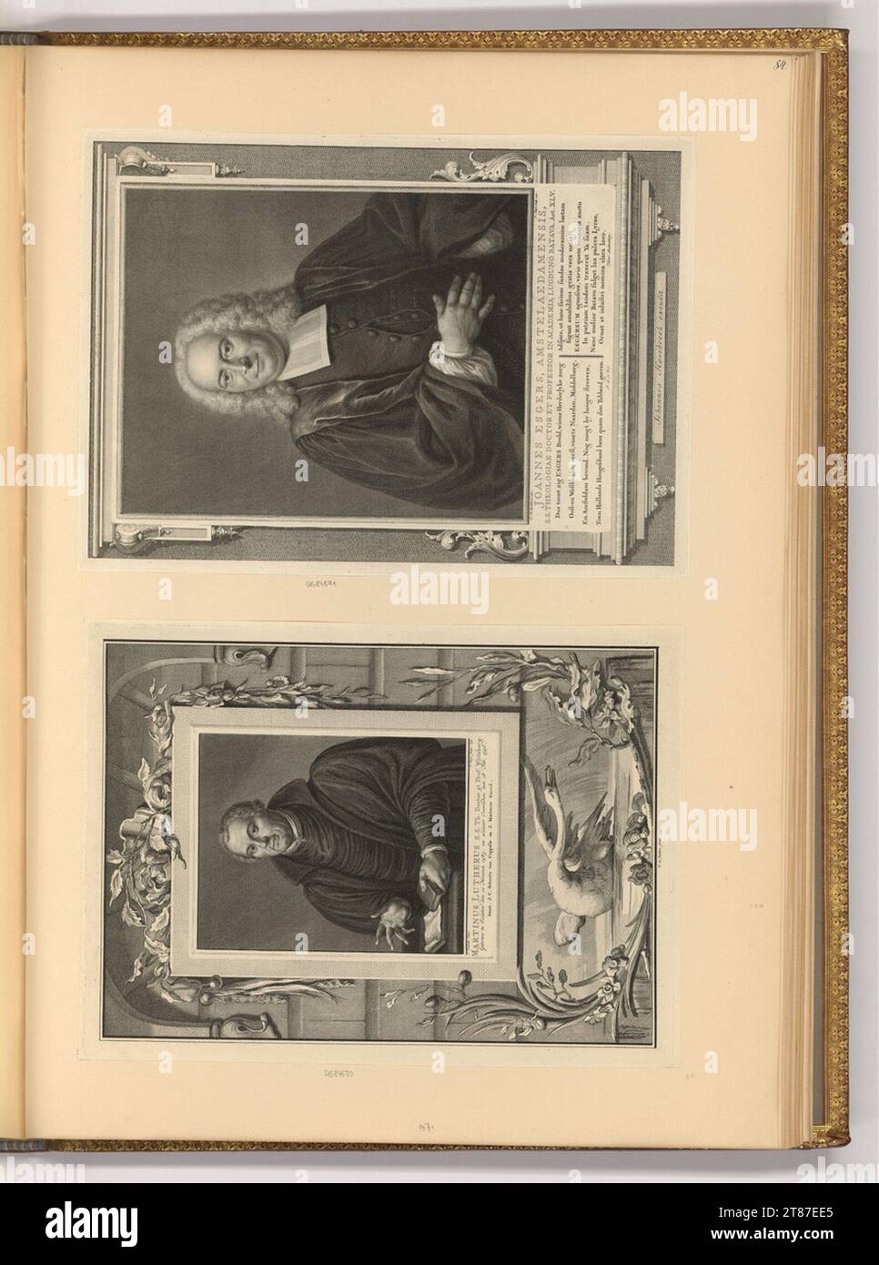 Pieter Tanjé (Engraver) Portrait Maarten Luther; Johannes Engers