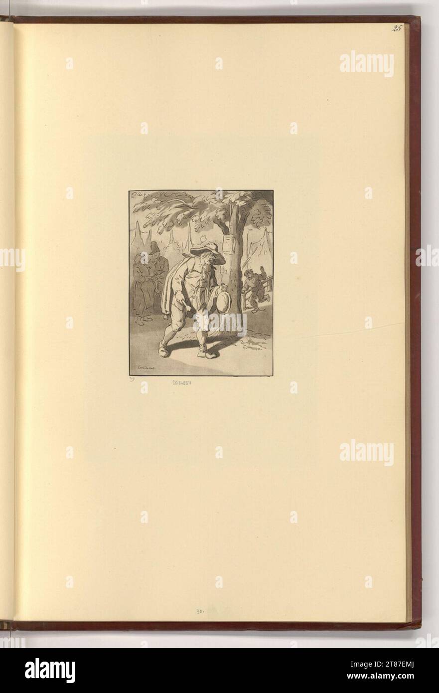 Bernhard Schreuder (Engraver) Crier. Etching, sound plate 17761777