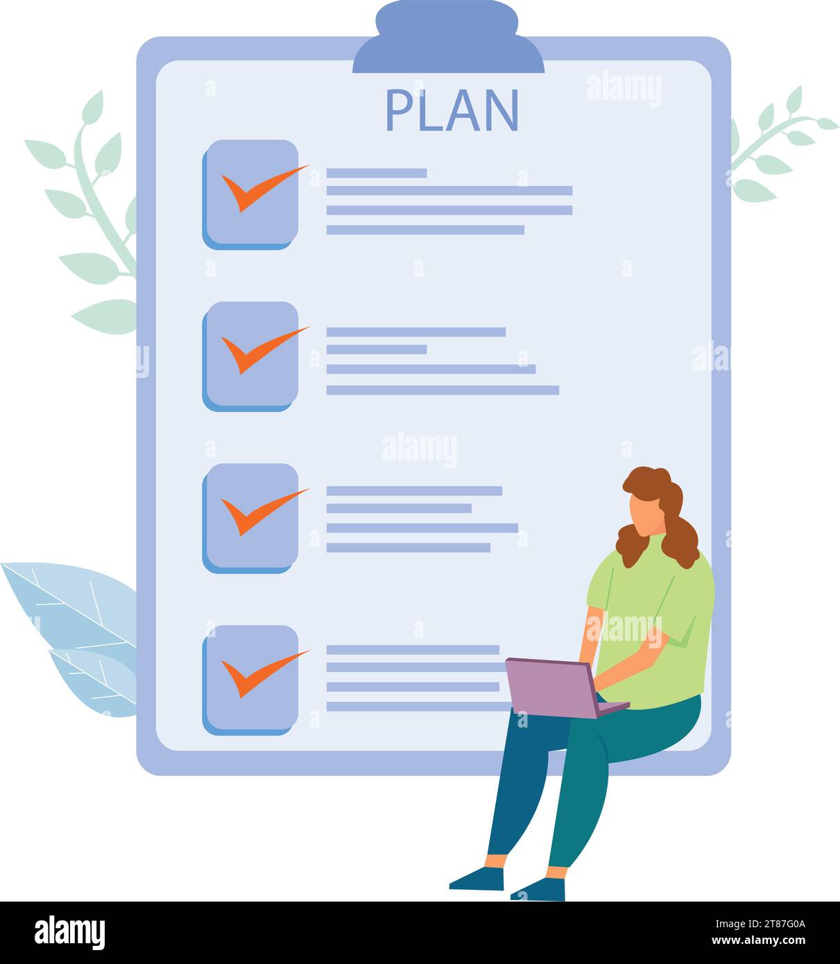 Management concept. Successful business project planning, development and scheduling Stock Vector