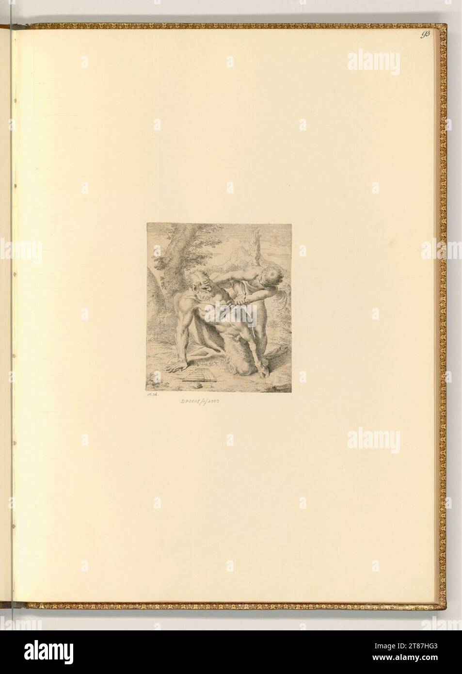 Sisto Badalocchio (Engraver) Eros and Pan. etching 16051620 , 1605/