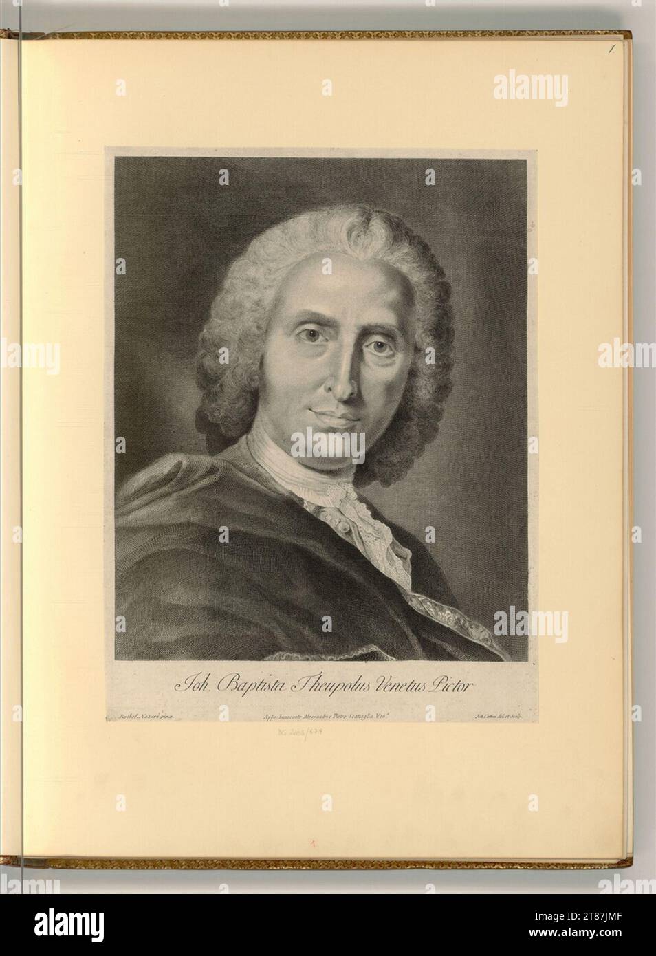 Giovanni Cattini (Engraver) Porträt des Giovanni Battista Tiepolo