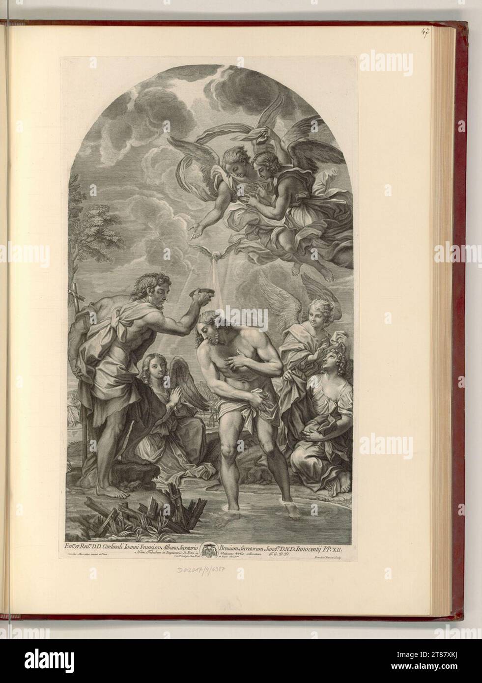 Benoît Farjat (Engraver) Baptism of Christ. Copper engraving, etching ...