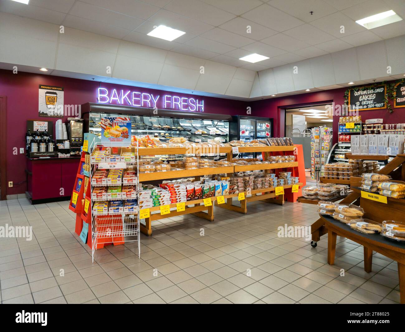 Utica, New York Nov 6, 2023 Landscape View of the Bakery Section of