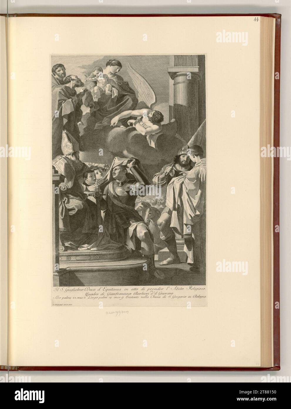 Giuliano Traballesi (Engraver) Duke Wilhelm of Aquitain takes the monk