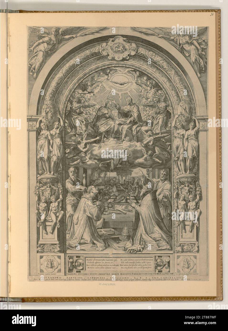 Giovanni Battista Cavalieri (Engraver) Mary coronation with the ...