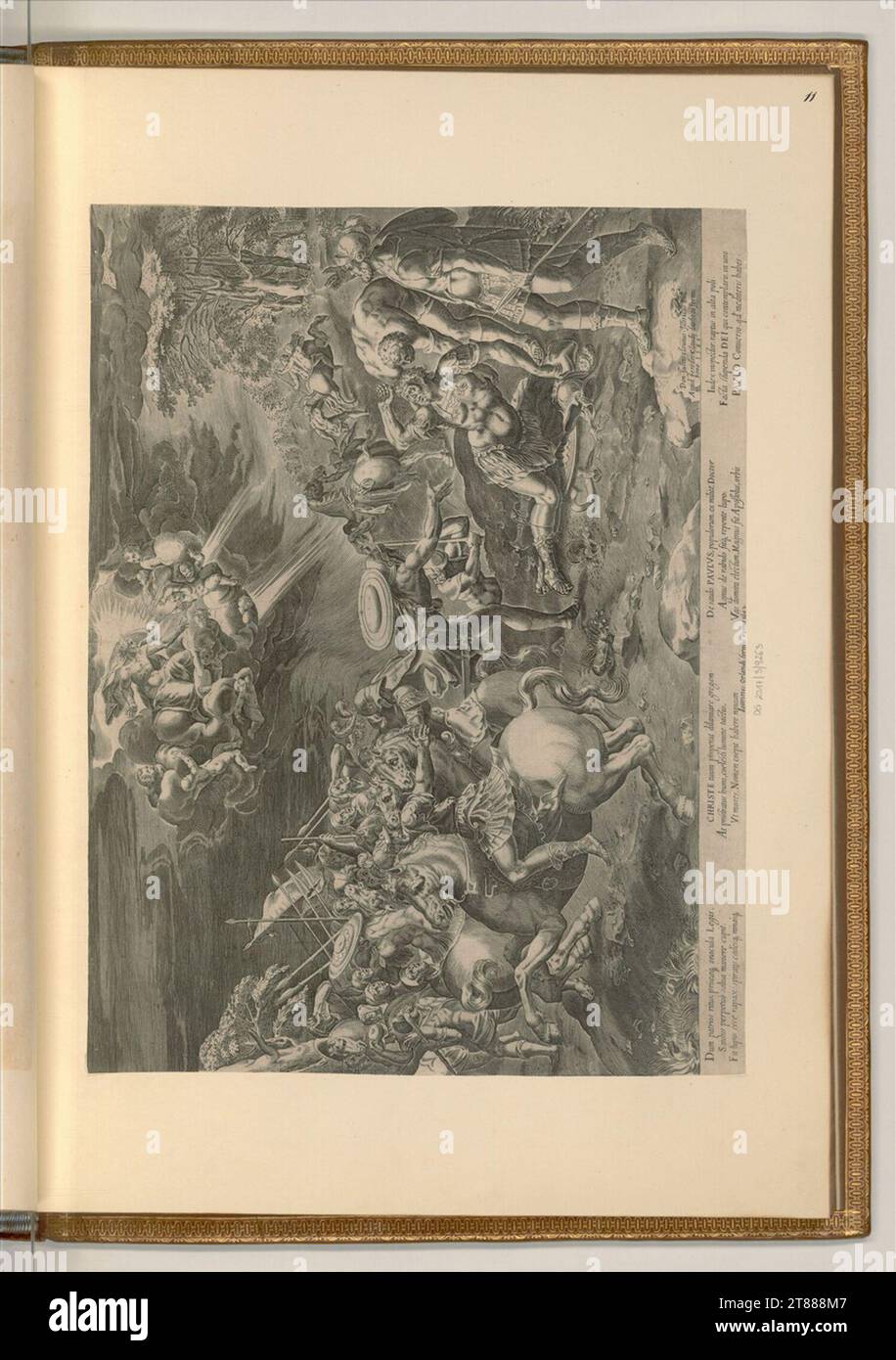 Aliprando Caprioli (Engraver) Paul's conversion. Copper engraving print