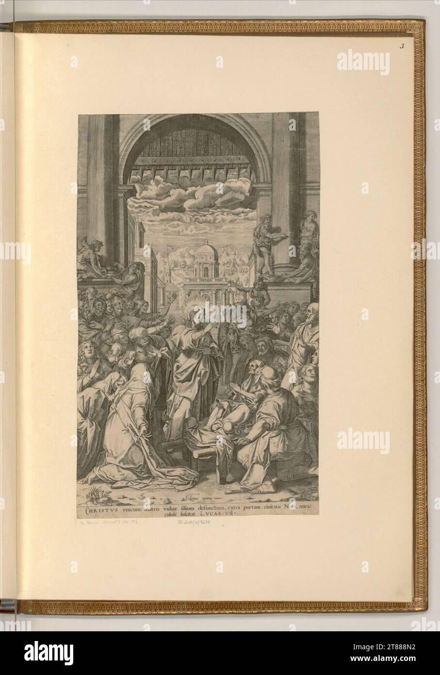 Aliprando Caprioli (Engraver) Jesus raises the son of the widow of Nain