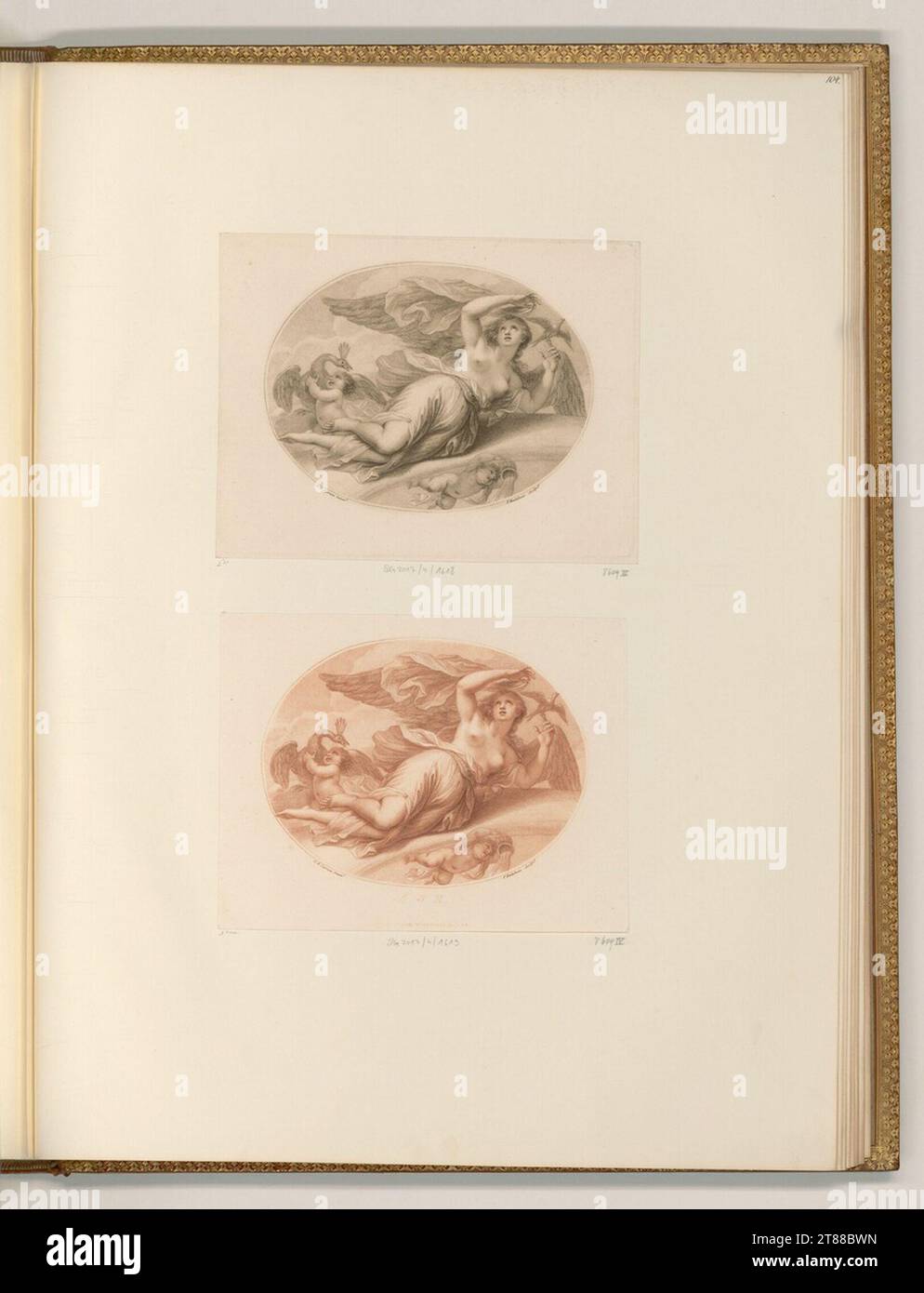 Francesco Bartolozzi (Engraver) Luft. Dotier manner, etching 1784 , 1784 Stock Photo