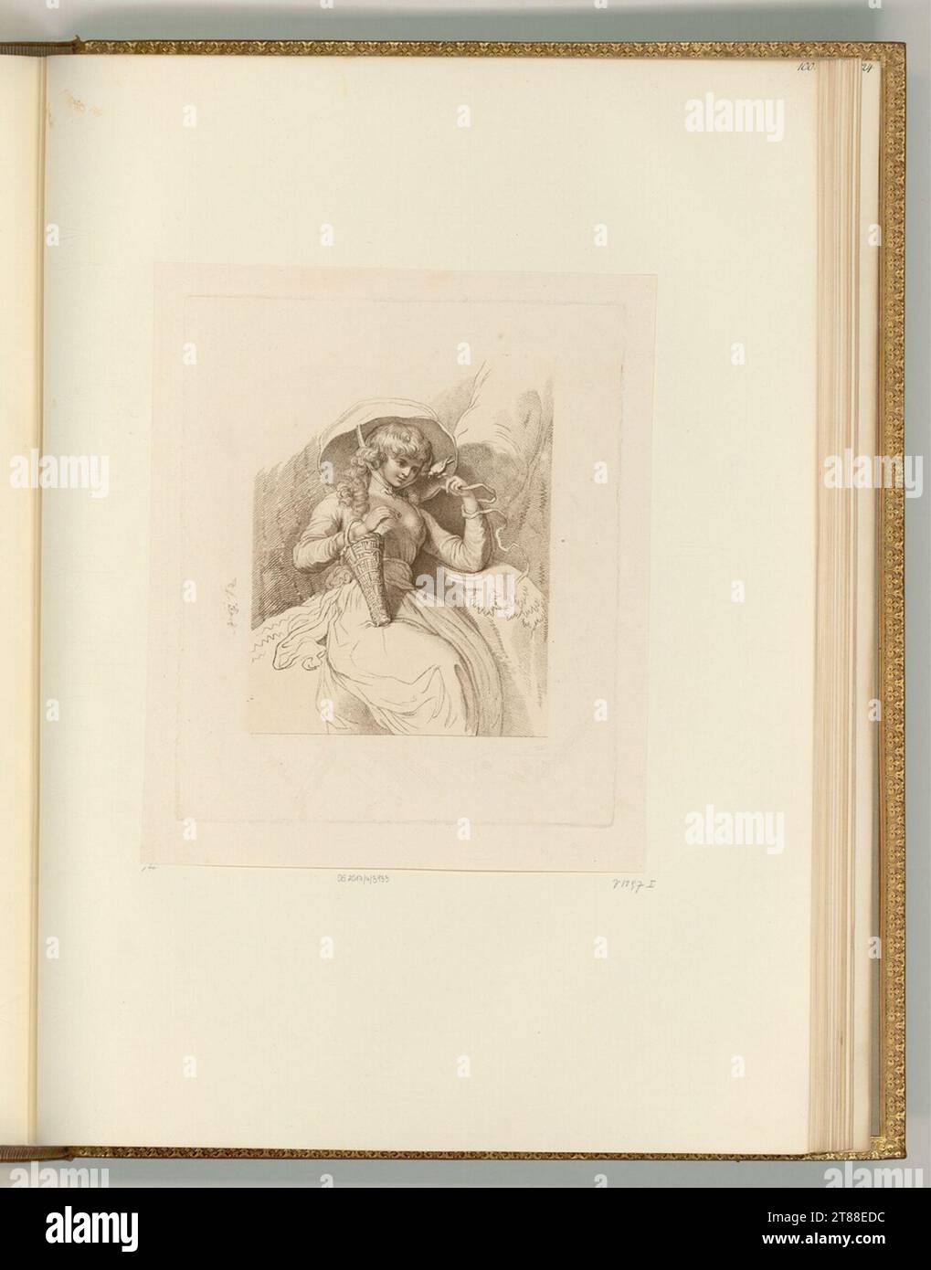 Francesco Bartolozzi (Engraver) The Strawberry Girl. Point animal