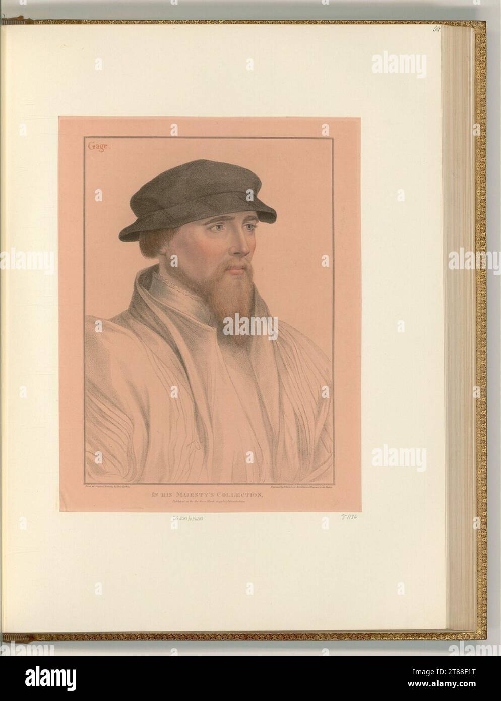 Francesco Bartolozzi (Engraver) Portrait Sir John Gage. Color bike