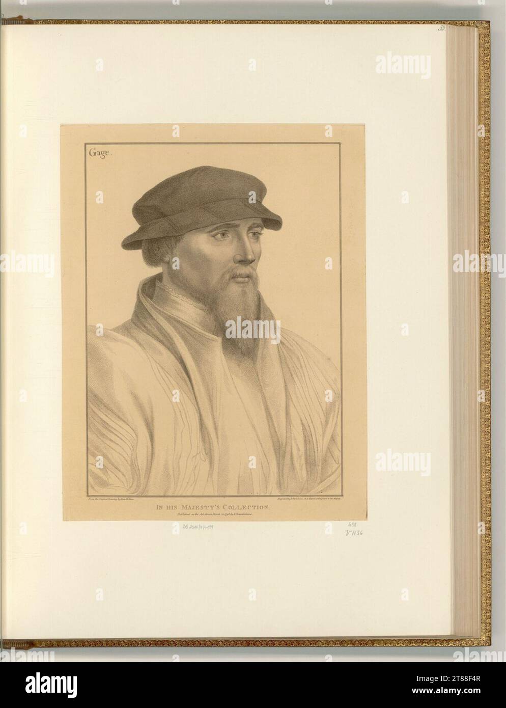 Francesco Bartolozzi (Engraver) Portrait Sir John Gage. Dotier Manner ...