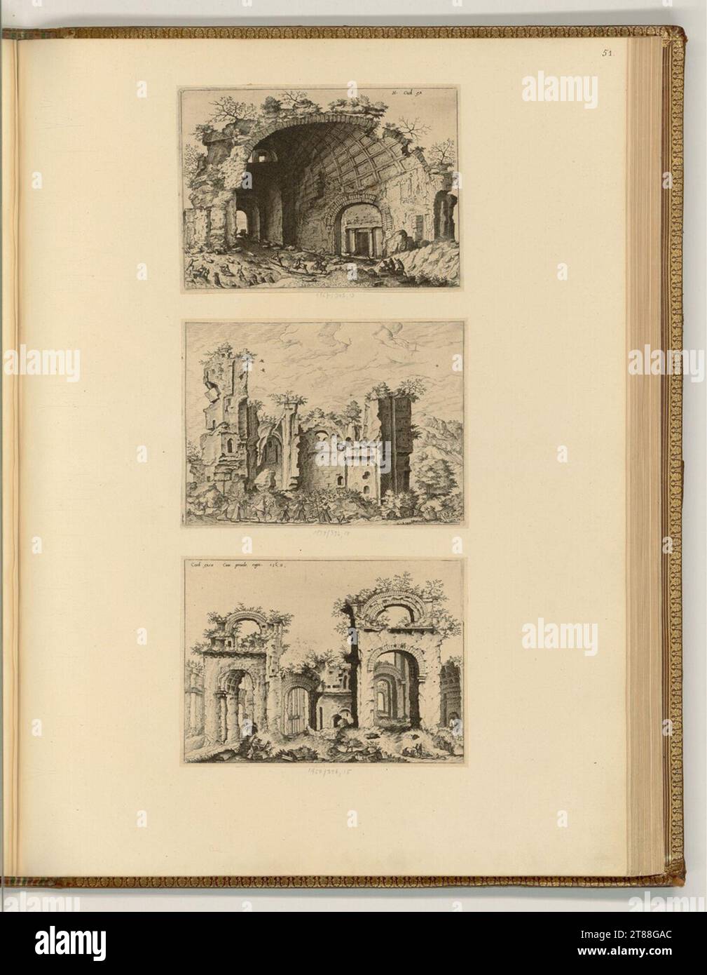 Lucas van Doetecum (Engraver) Roman ruins. Etching, copper engraving ...