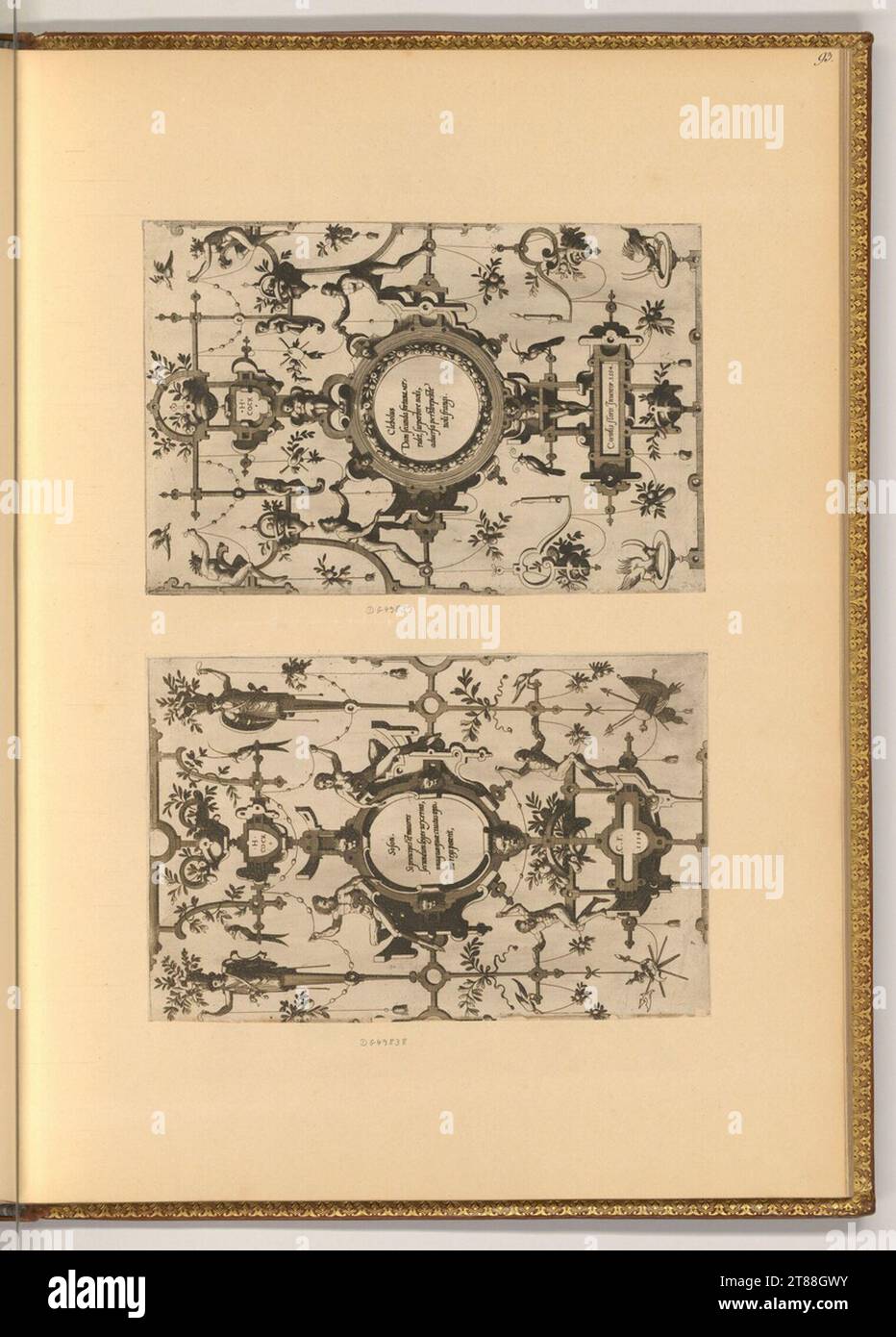 Jan van Doetecum (Engraver) Cartring with maxim of the wise Greek men ...