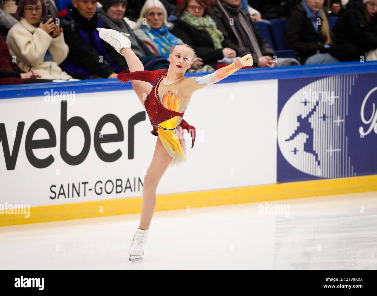 Espoo, Finland. 18th Nov, 2023. Janna Jyrkinen of Finland performs