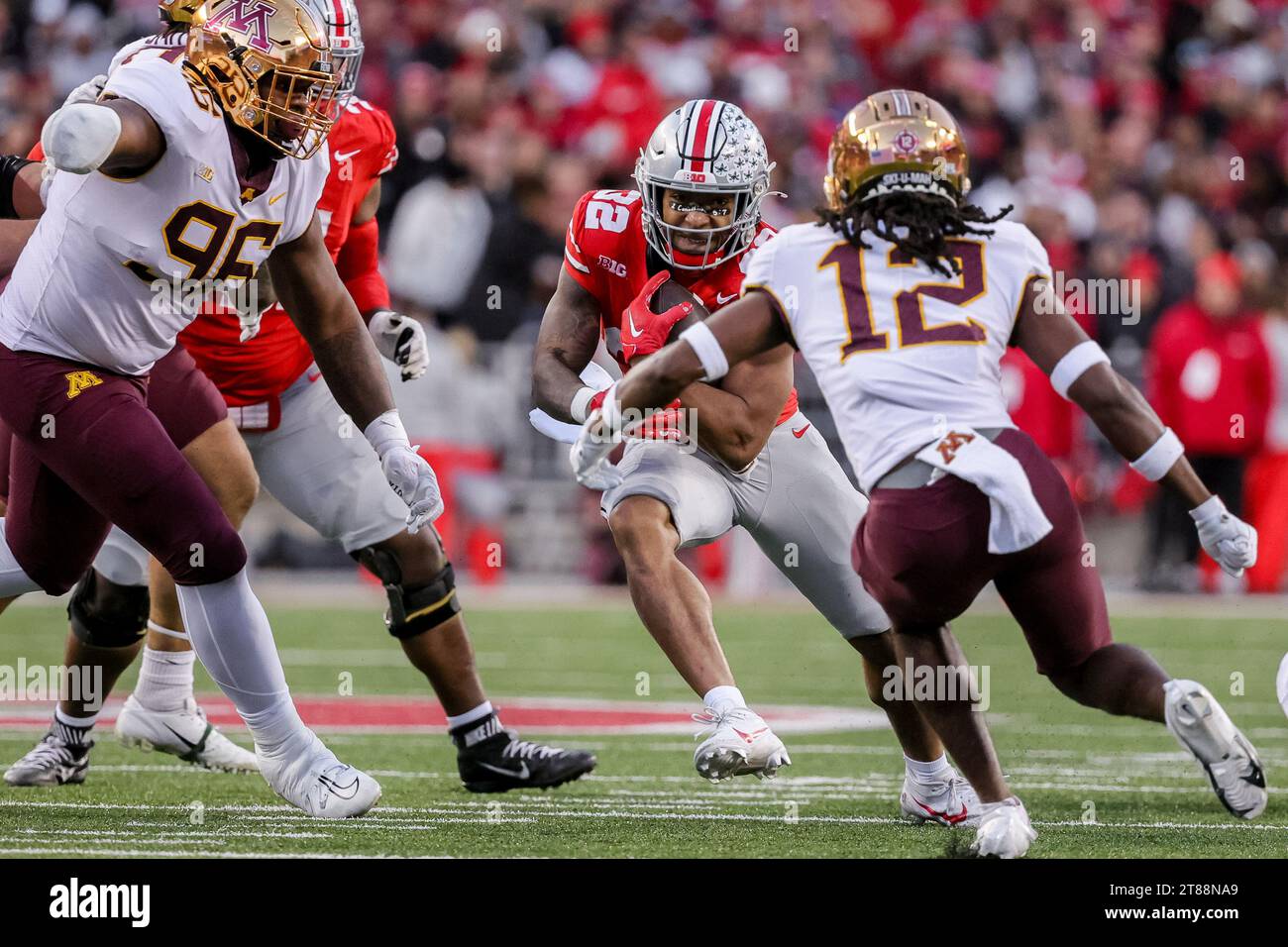 Columbus, Ohio, USA. 18th Nov, 2023. Ohio State Buckeyes running back