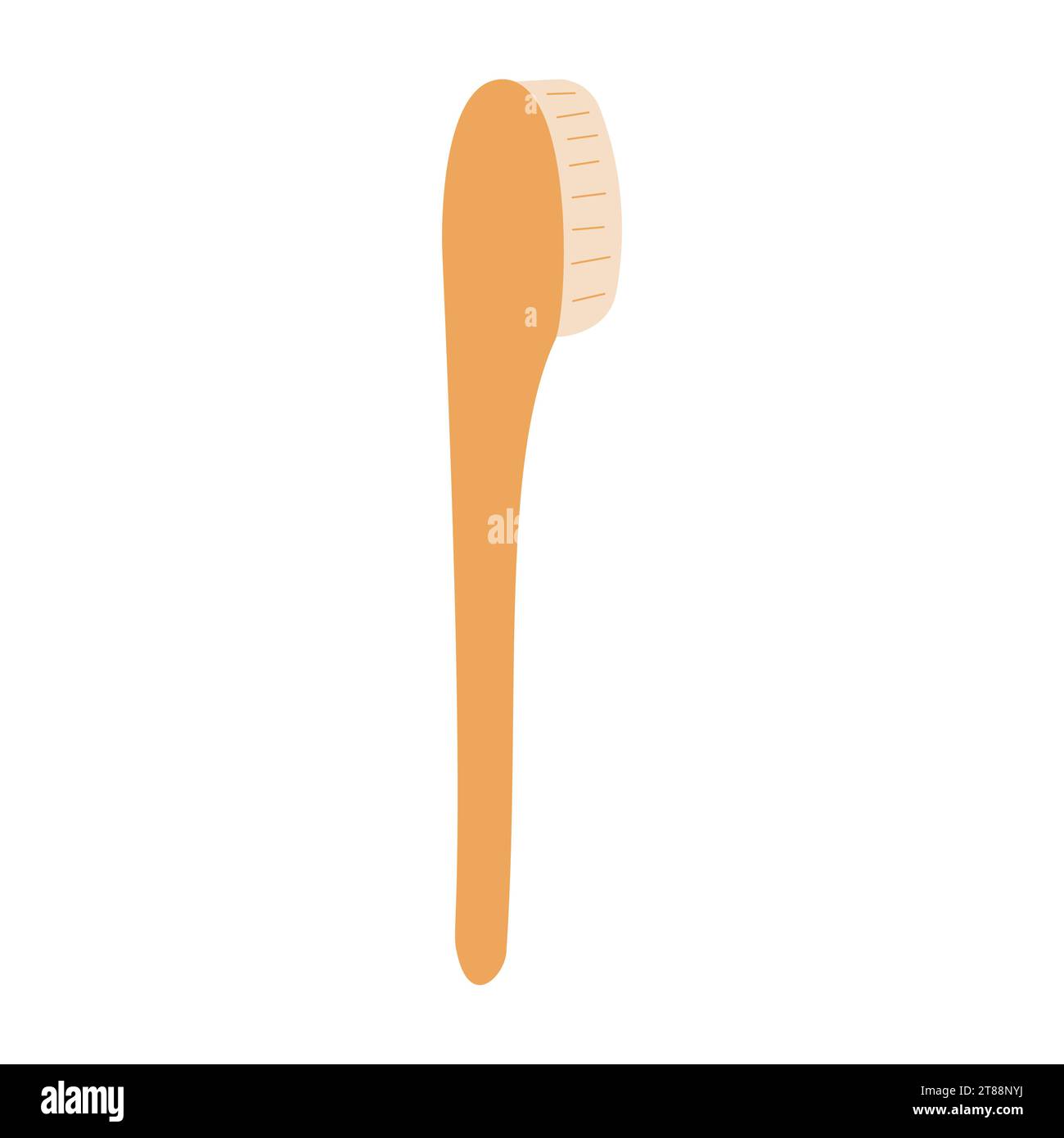 toothbrush eco recyclable wooden teeth icon element vector illustration Stock Vector