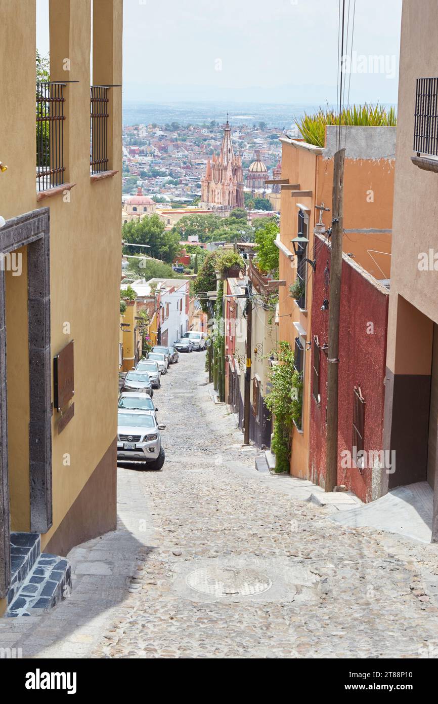 The scenic town of San Miguel de Allende in Guanajuato, Mexico Stock Photo