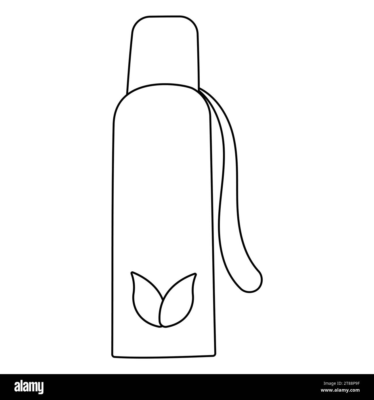 thermos glass no plastic reusable leaves eco line doodle coloring zero