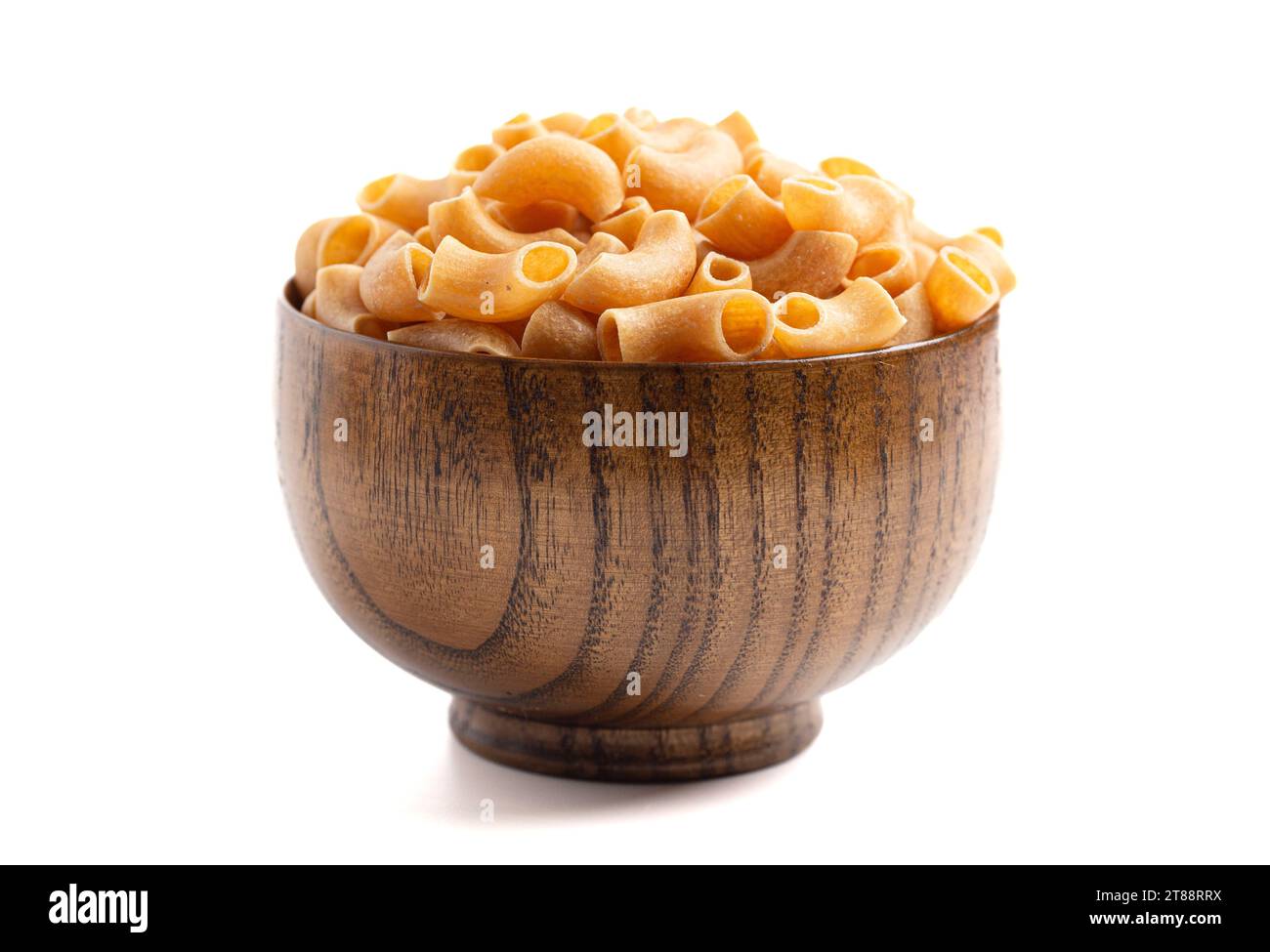 A Background of Gluten Free Dry Brown Rice Elbow Macaroni Pasta Stock