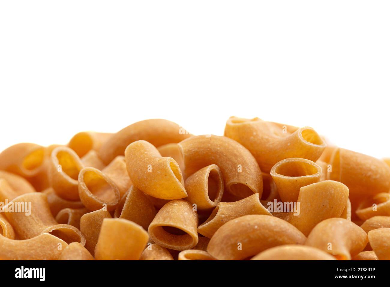 Gluten Free Brown Rice Elbow Macaroni Pasta Isolated on a White Background Stock Photo Alamy