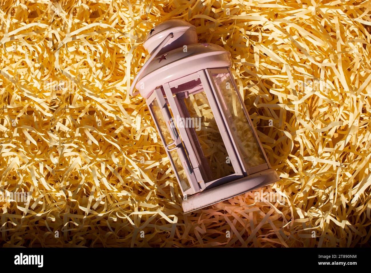 Old retro style lantern made of metal in hand Stock Photo - Alamy