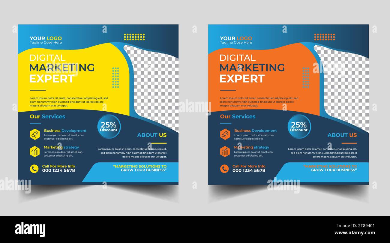 Digital marketing banner design template. Digital business marketing ...