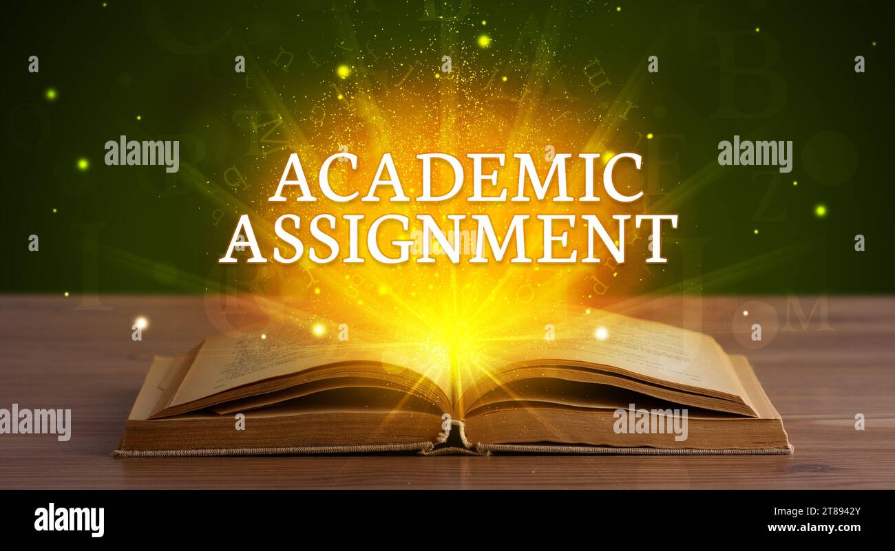 Teacher Book Inscription Educational inscription coming out from an open book Stock Photo - Alamy