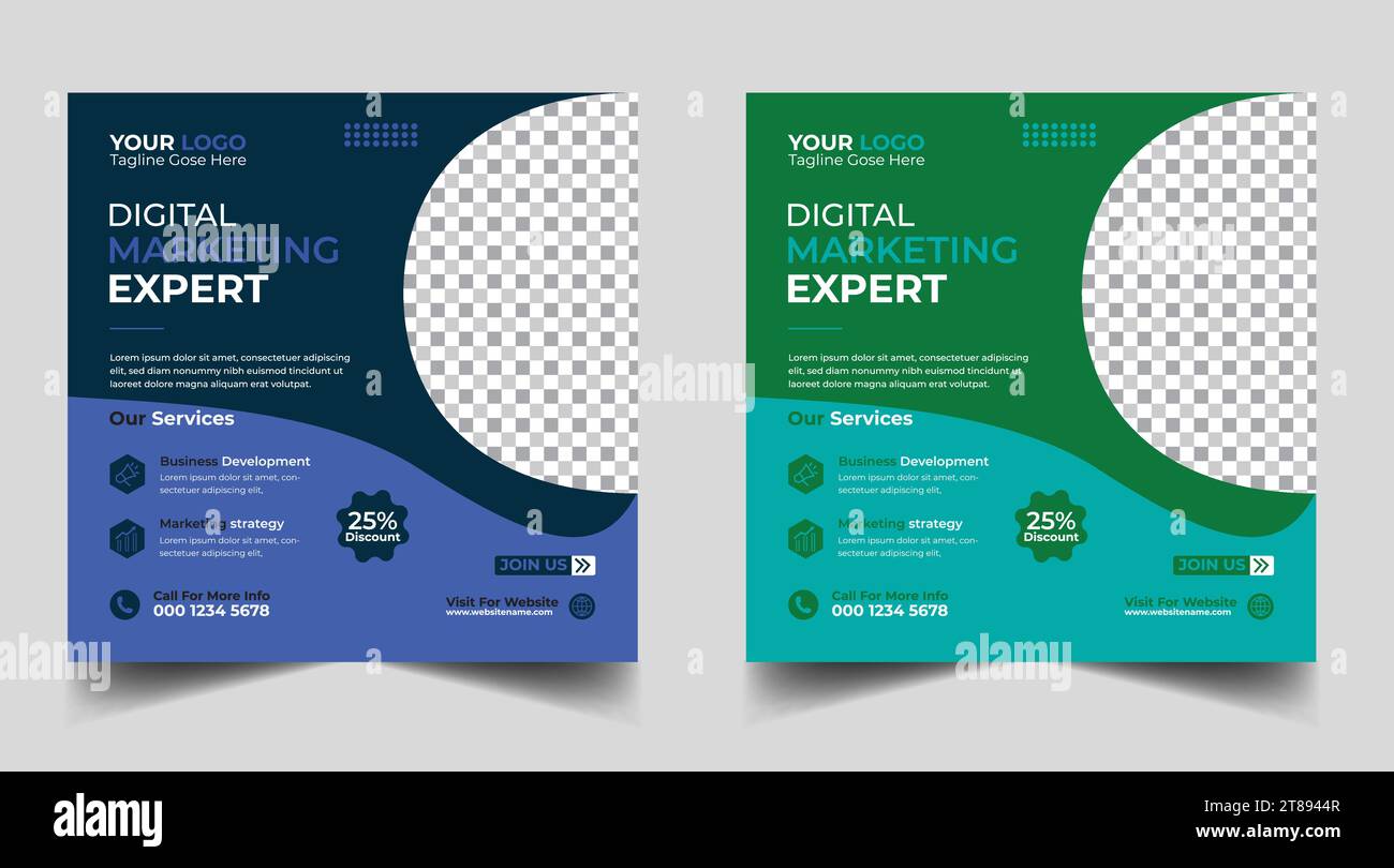 Digital marketing banner design template. Digital business marketing ...