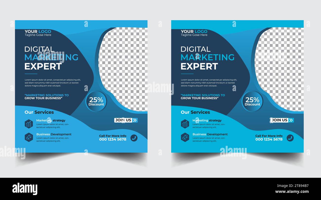 Digital marketing banner design template. Digital business marketing ...