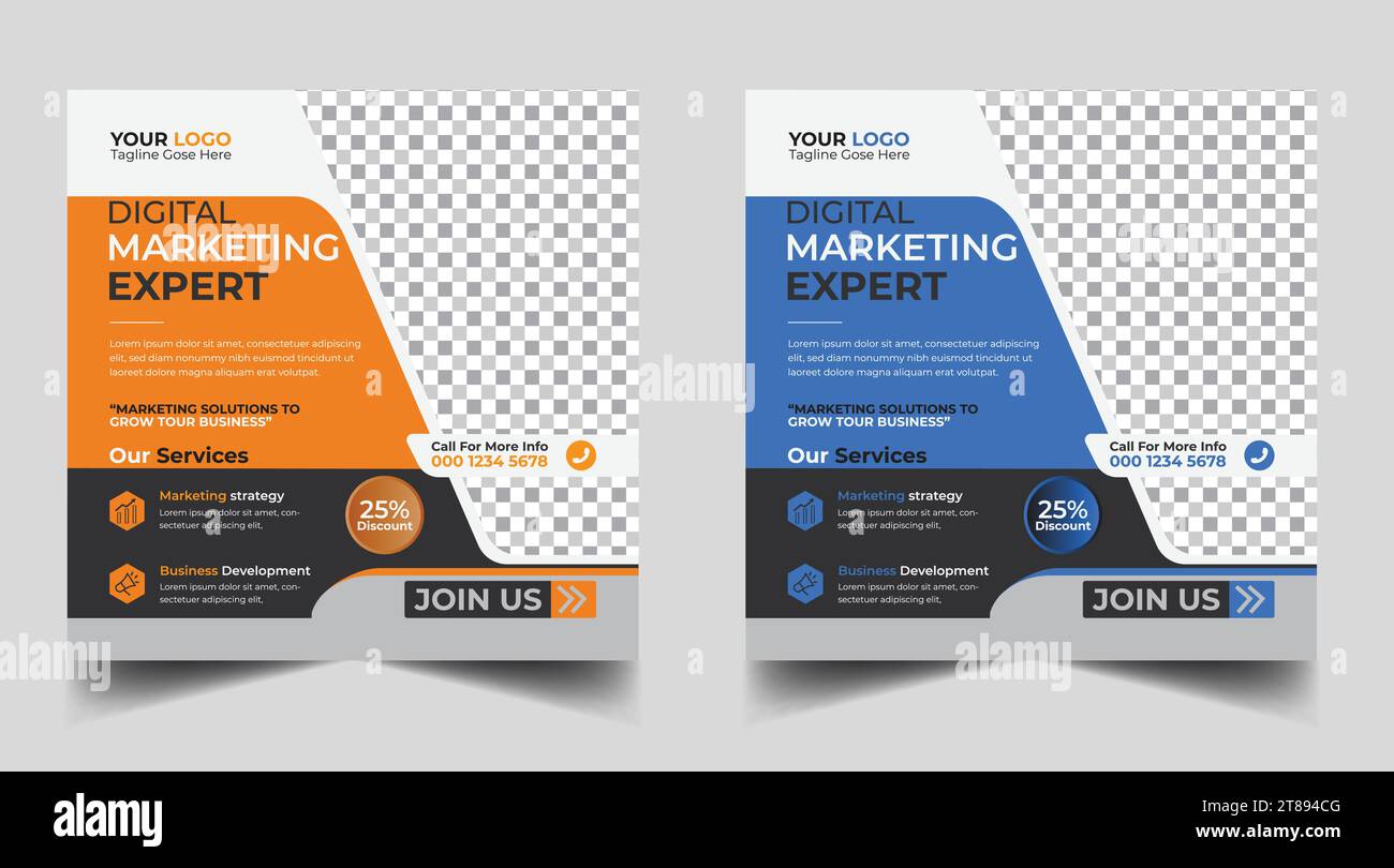 Digital marketing banner design template. Digital business marketing ...