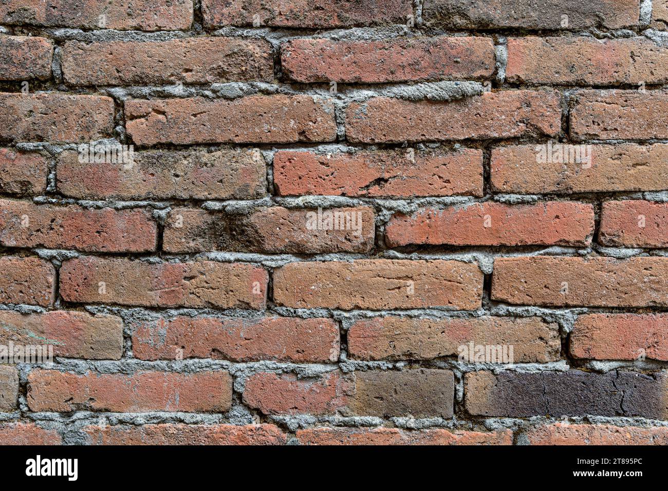 Background of old red brick wall Stock Photo