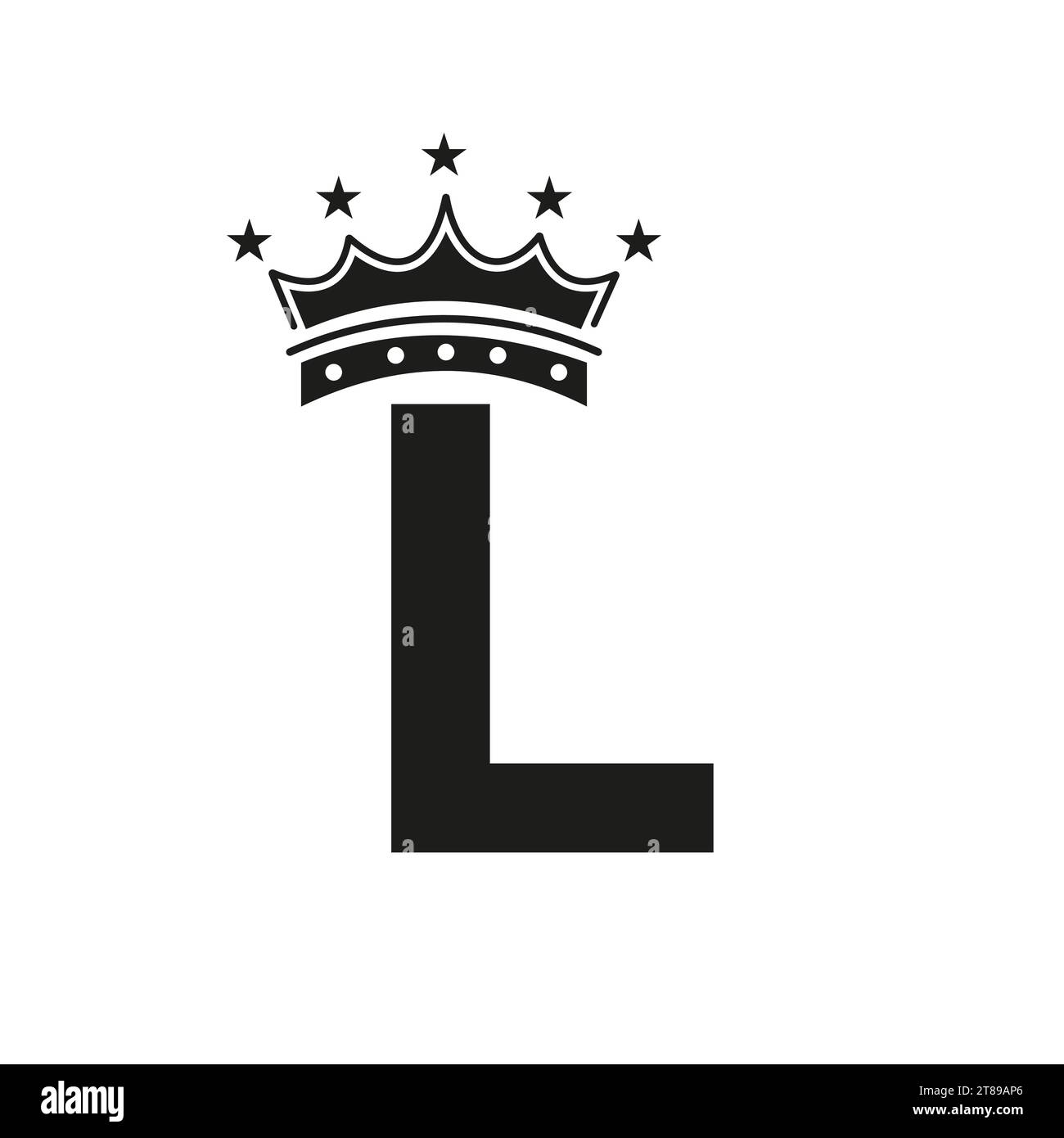 Crown Logo On Letter L With Star Icon. Luxury Symbol Vector Template ...