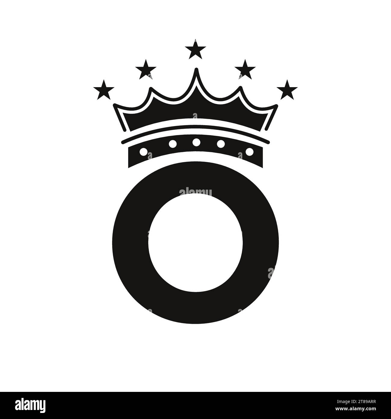 Crown Logo On Letter O With Star Icon. Luxury Symbol Vector Template ...