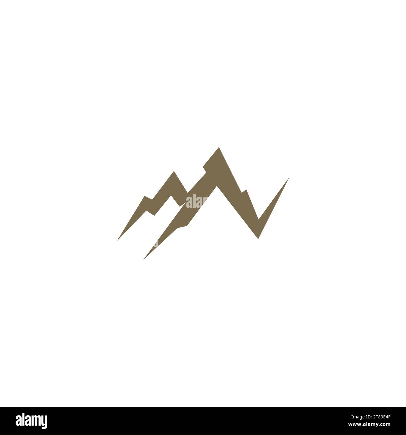 Mountain Combination Letter M Logo Stock Vector
