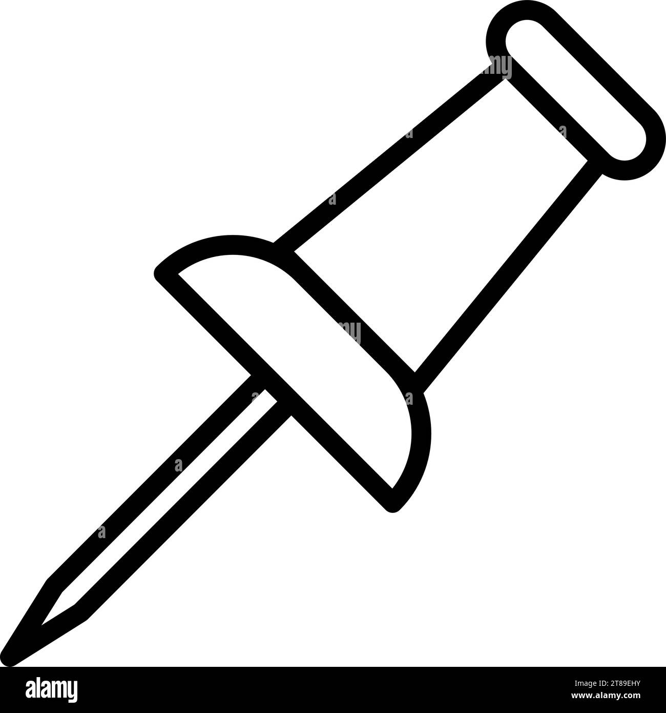 Linear pushpin icon as template for web page stock vector image art