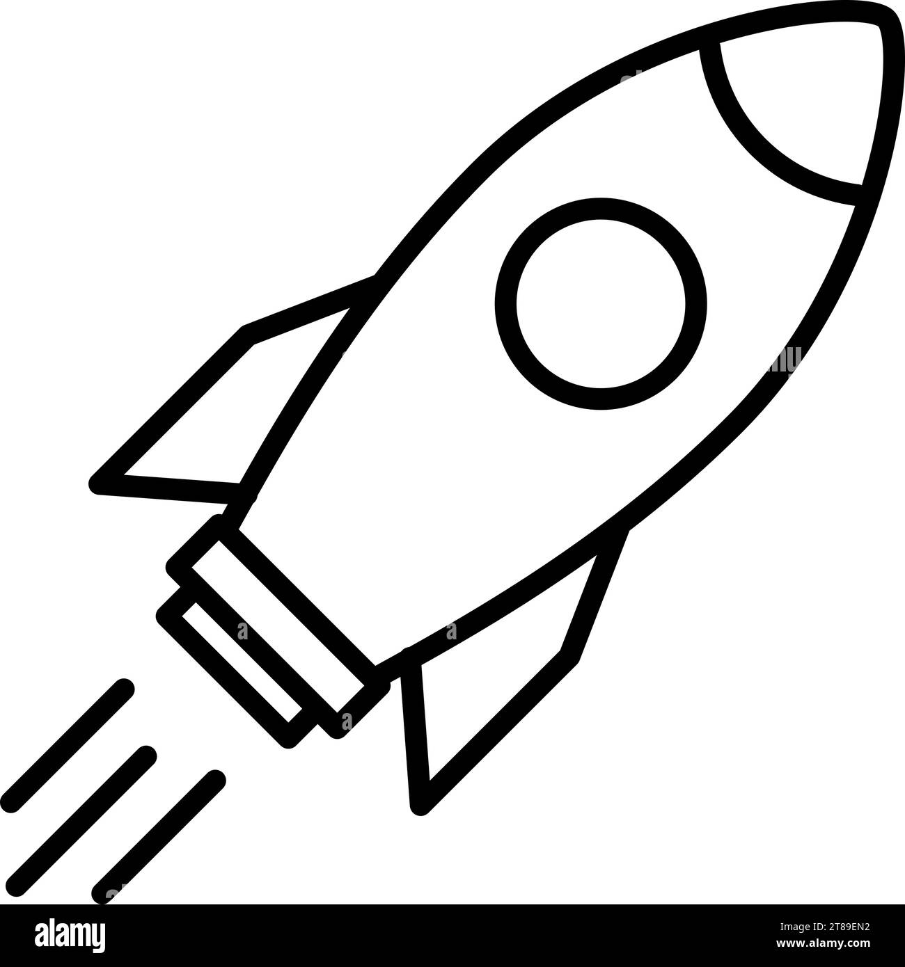 Linear icon of a rocket as a concept of business startup Stock Vector ...