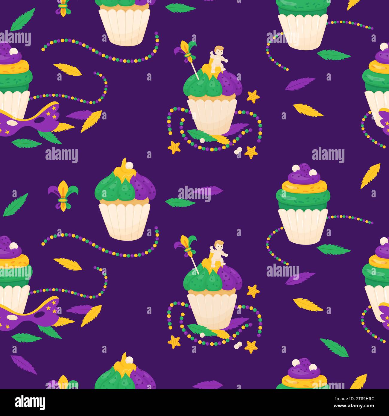 mardi gras king cake cupcake recipe