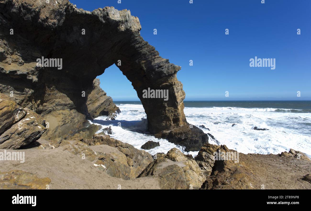 A view of Bogenfels arch at Luderitz, Namibia Stock Photo