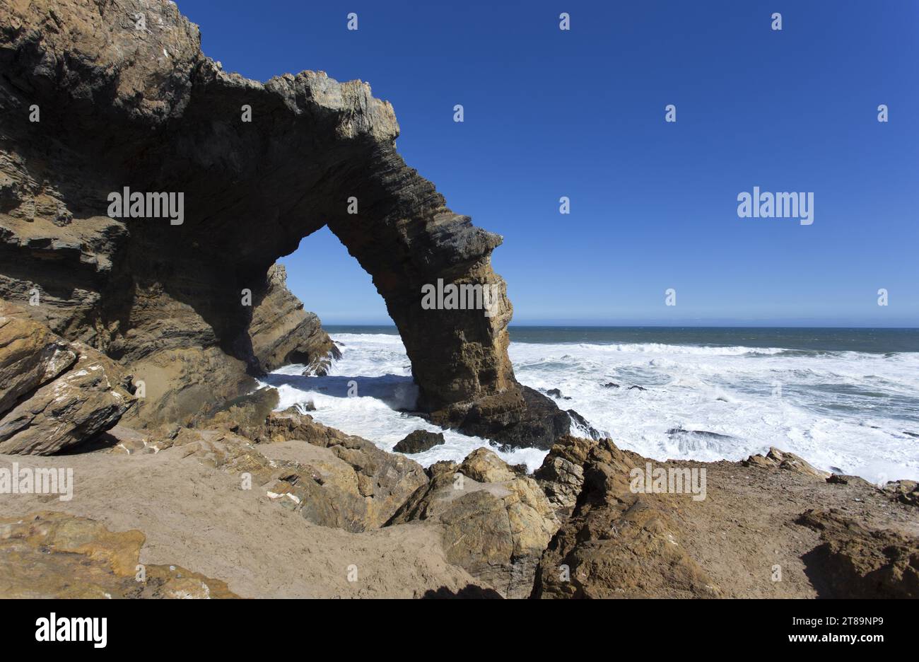 A view of Bogenfels arch at Luderitz, Namibia Stock Photo