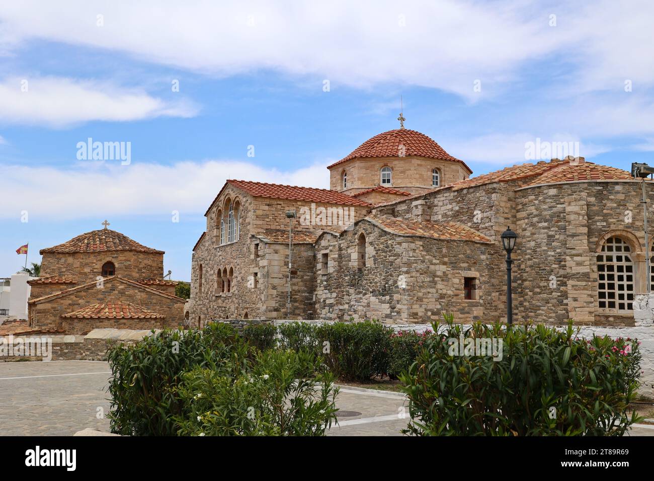 Panagia Ekatontapyliani or Church of Our Lady of the Hundred Gates-Parikia, Paros, Cyclades, Greece Stock Photo