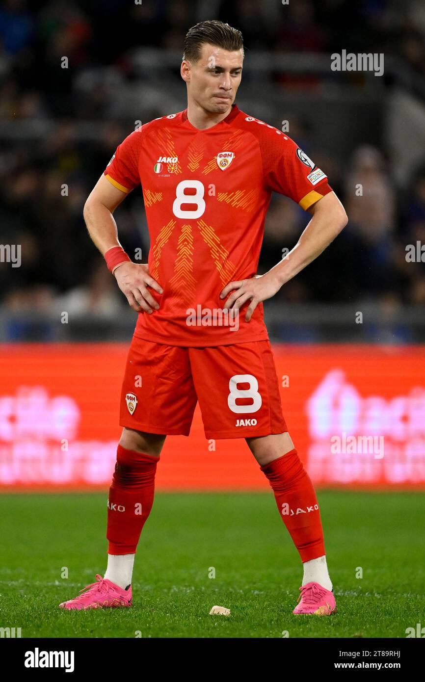Ezgjan Alioski of North Macedonia during the Euro 2024 Qualifiers 2024