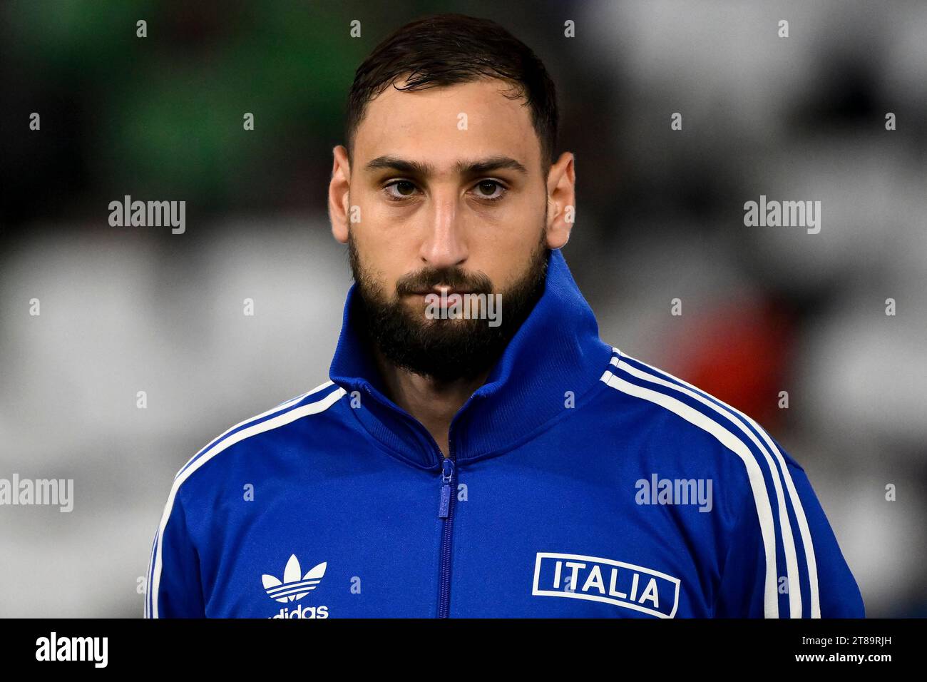 Gianluigi Donnarumma of Italy looks on during the Euro 2025 Qualifiers