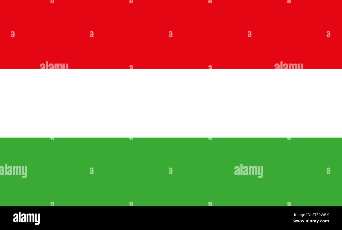 Red, white and green Hungarian flag Stock Photo
