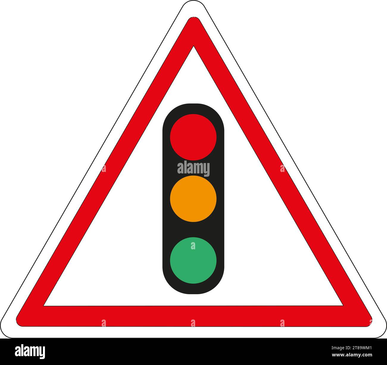 French road sign Traffic lights Stock Photo Alamy