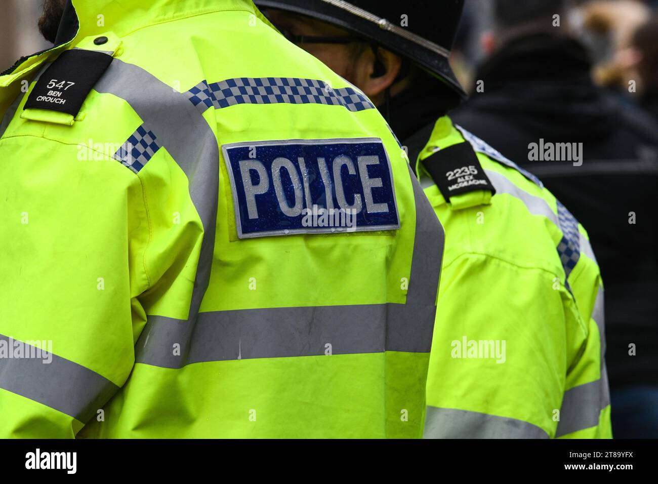Two Police Officers On Patrol Stock Photo Alamy