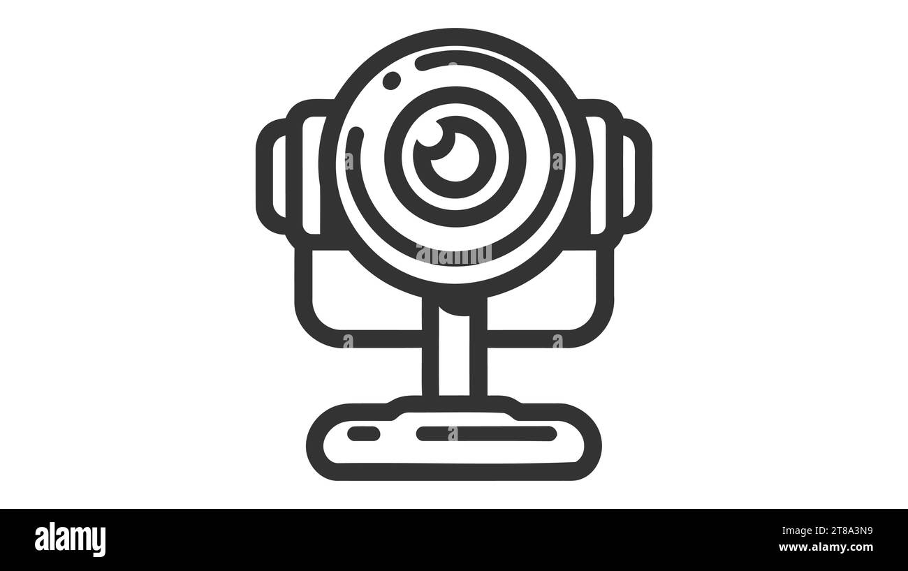 Digital Webcam line icon. linear style sign for mobile concept and web ...