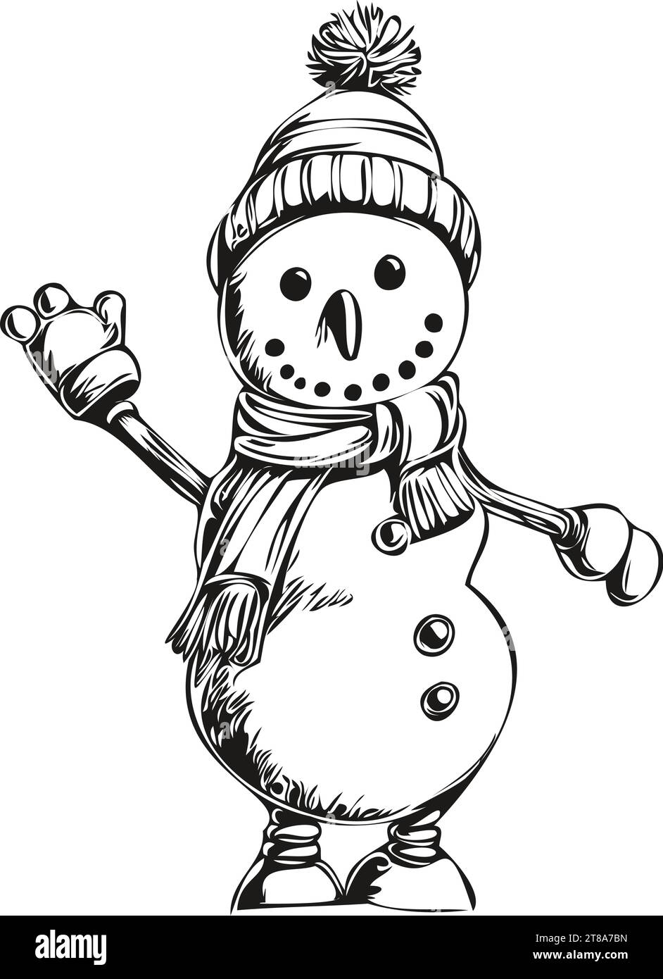 Derek S. Prijatelj - A Happy Snowman Sketch