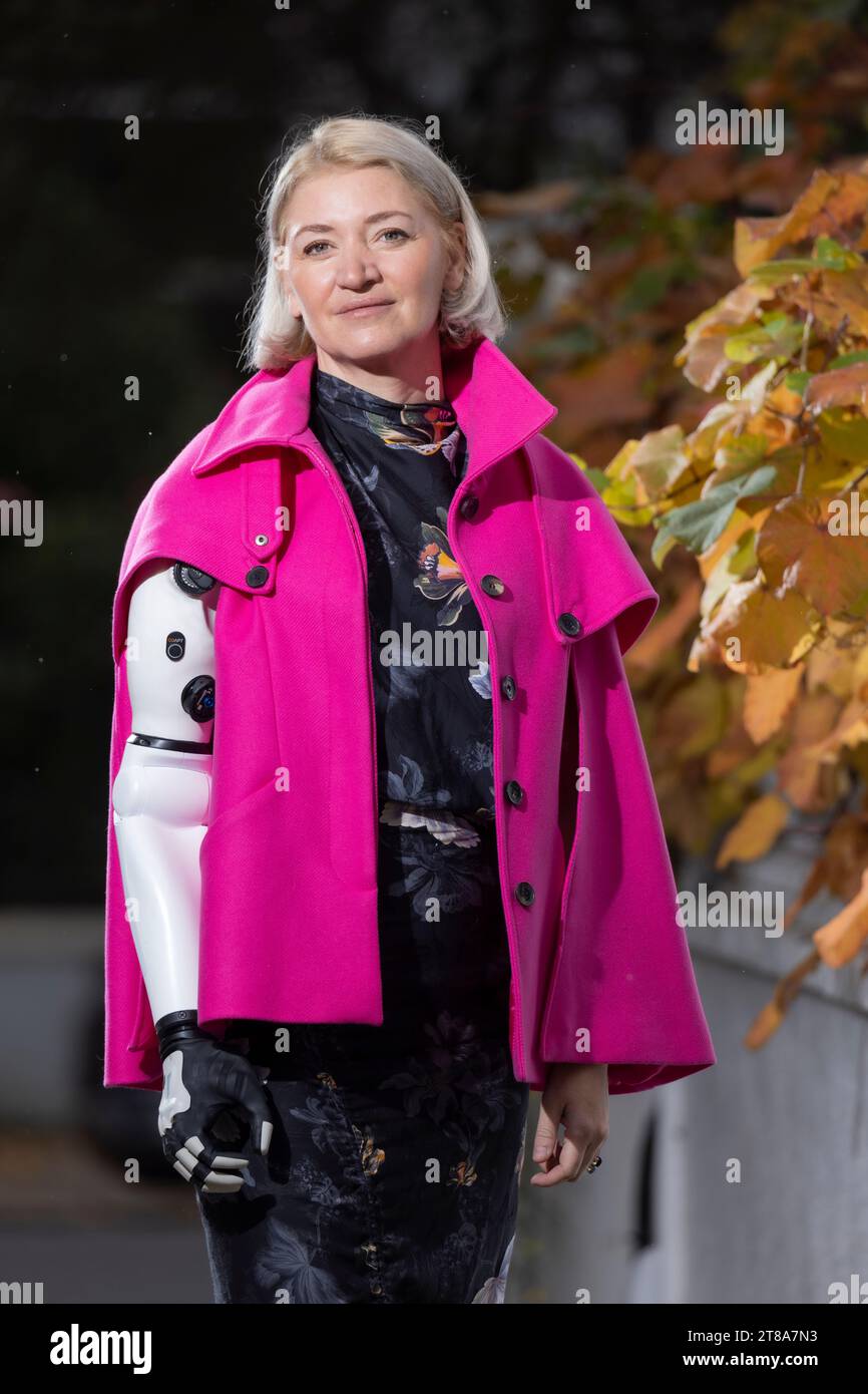 London, UK. 14 Nov 2023. Sarah de Lagarde survivor of horrific injuries after being hit by 2 trains at High Barnet Station.Credit: Andrew Ogilvy/Alamy Stock Photo