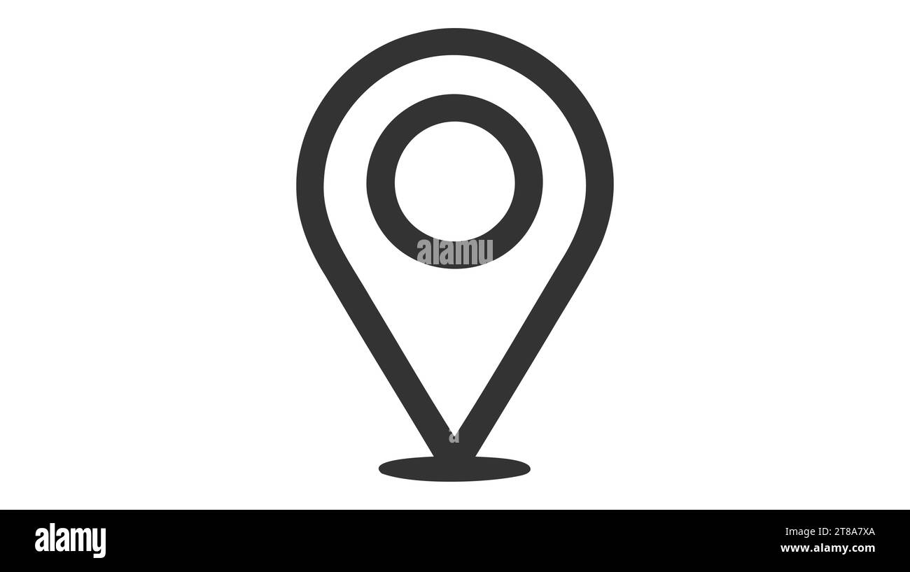 Pin icon vector. Location sign Isolated on white background Stock ...